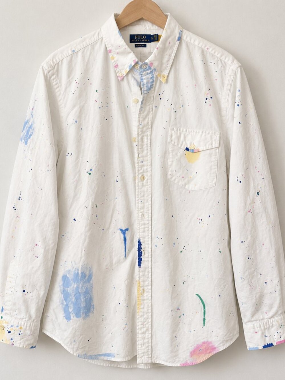 Polo Ralph Lauren Classic Fit Paint-Splatter Oxford Shirt Men’s XL NWT